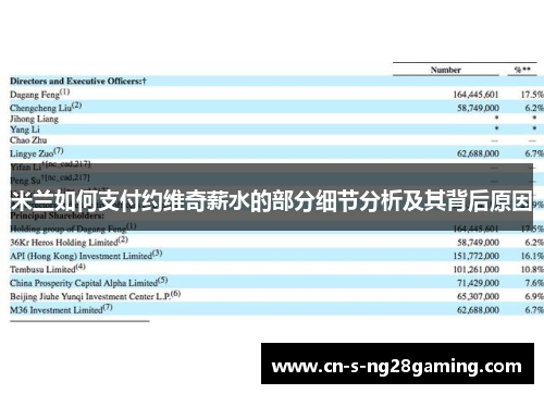 米兰如何支付约维奇薪水的部分细节分析及其背后原因